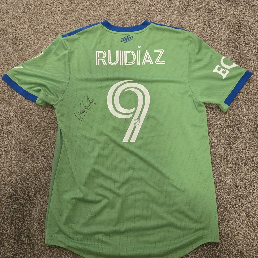 Seattle Sounders Game Worn and Signed Raul Ruidiaz Soccer Jersey